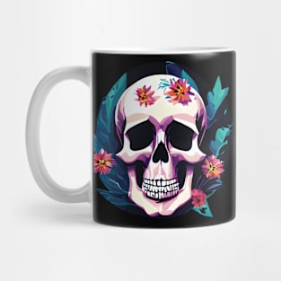 Happy skull with flowers #1 Mug